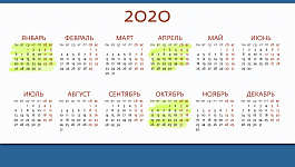 Календарь вступления в силу изменений законодательства на 2020 год