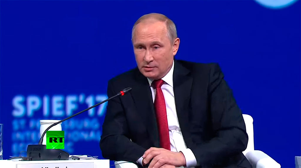 Выступление Владимира Путина на пленарном заседании ПМЭФ-2017