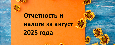 Сроки отчетности и уплаты налогов в августе 2025 года