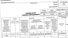 Как заполнять справку-отчет кассира-операциониста