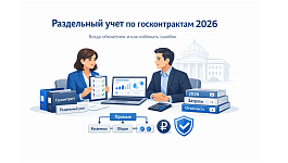 Как вести раздельный учет по госконтрактам с казначейским сопровождением в 2026
